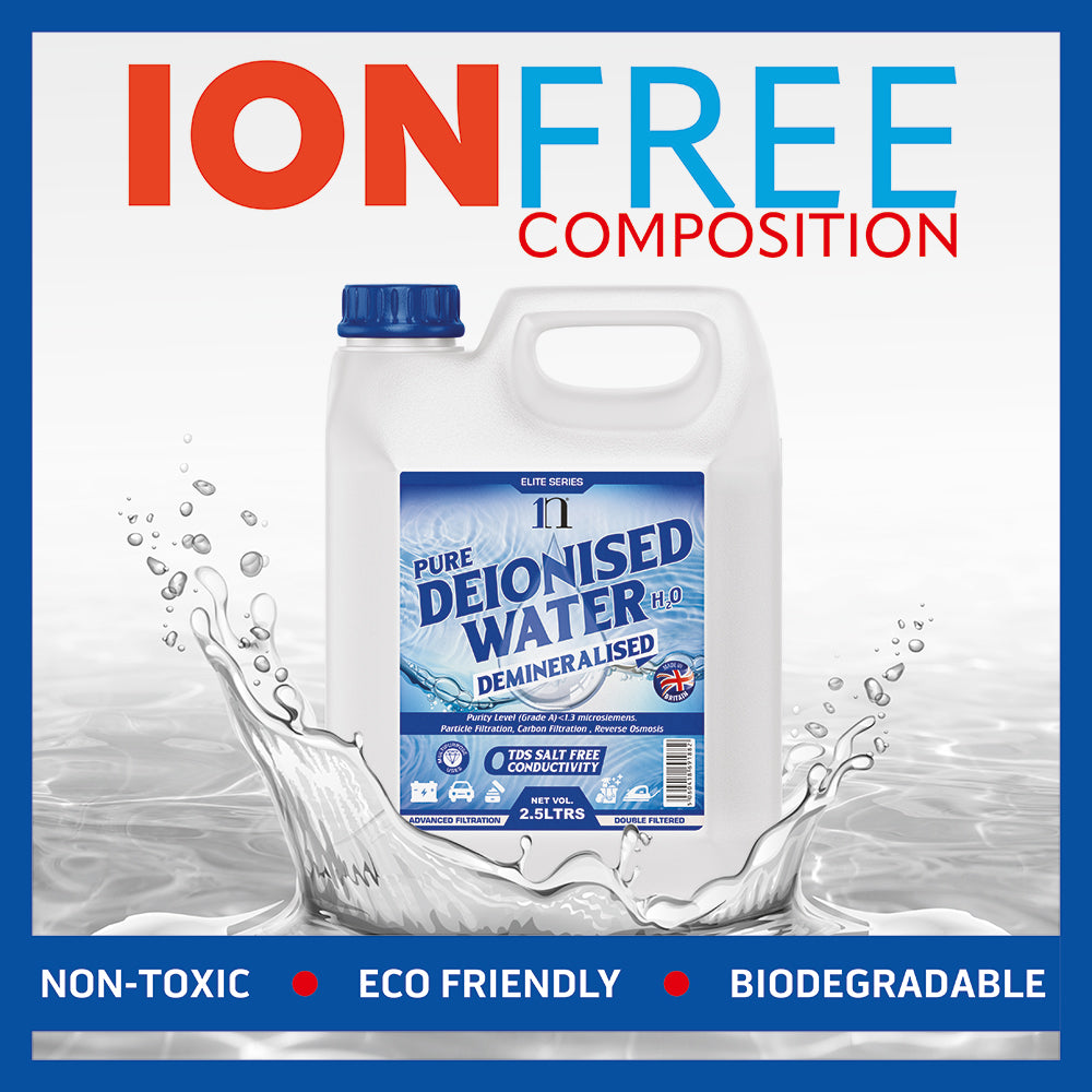 Pure Deionised Water 1L , 2.5L , 5L
