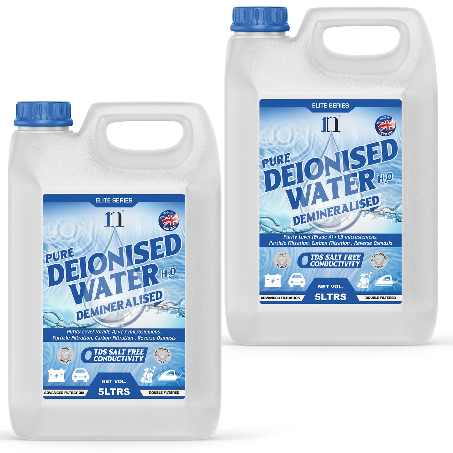 Pure Deionised Water 1L , 2.5L , 5L