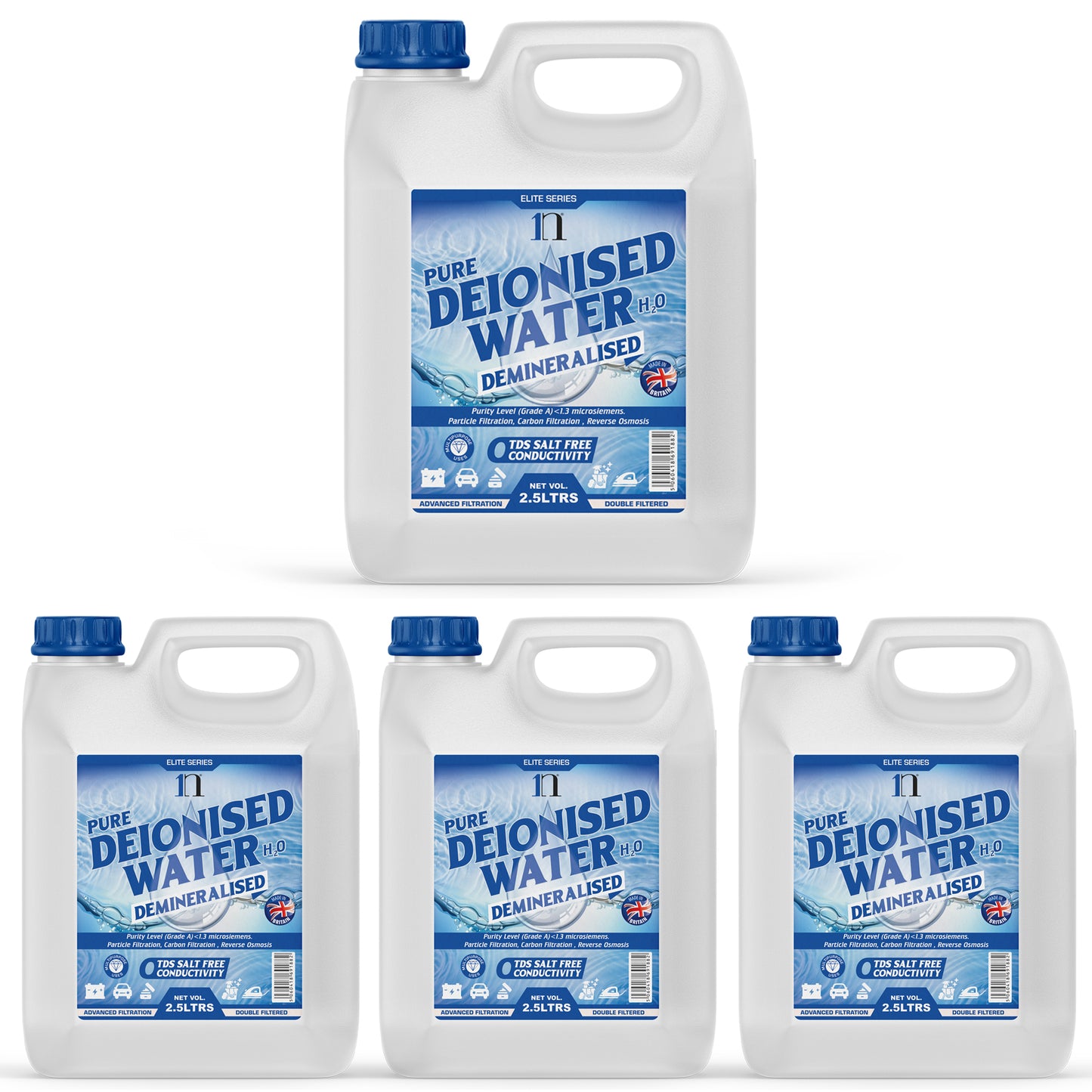 Pure Deionised Water 1L , 2.5L , 5L
