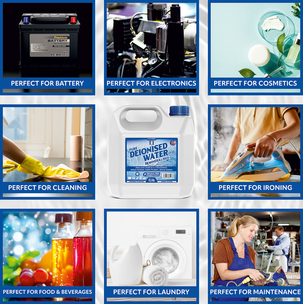 Pure Deionised Water 1L , 2.5L , 5L