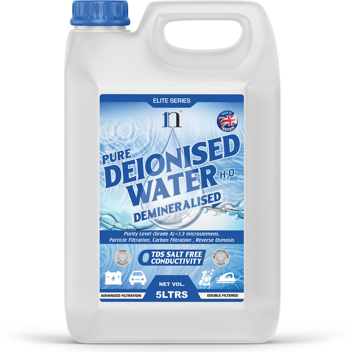 Pure Deionised Water 1L , 2.5L , 5L
