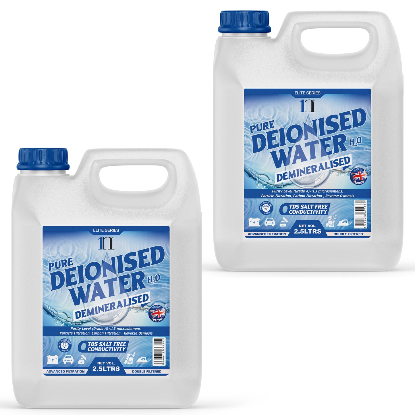 Pure Deionised Water 1L , 2.5L , 5L