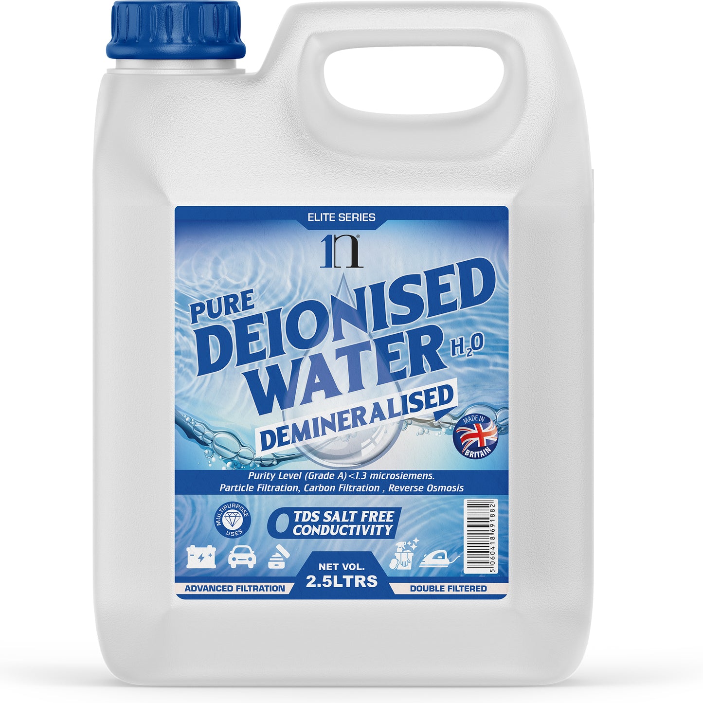 Pure Deionised Water 1L , 2.5L , 5L