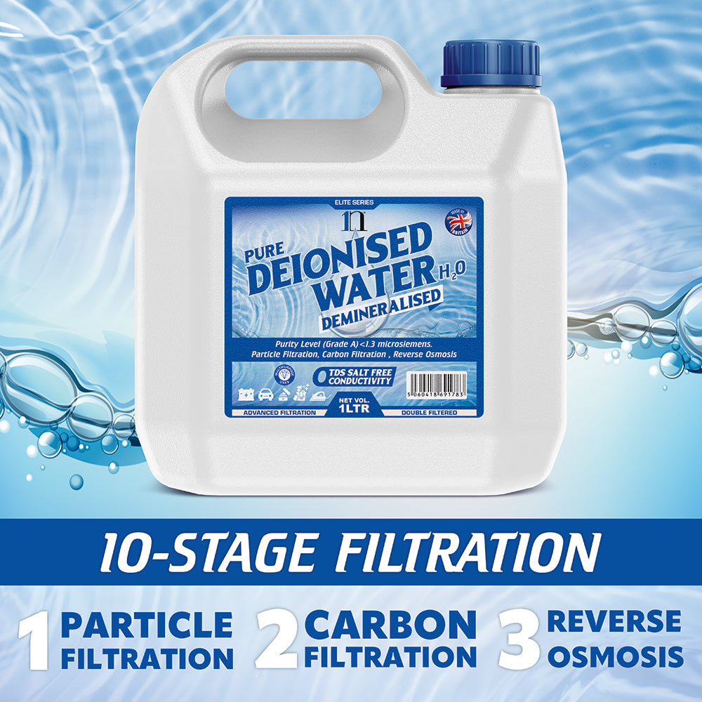 Pure Deionised Water 1L , 2.5L , 5L