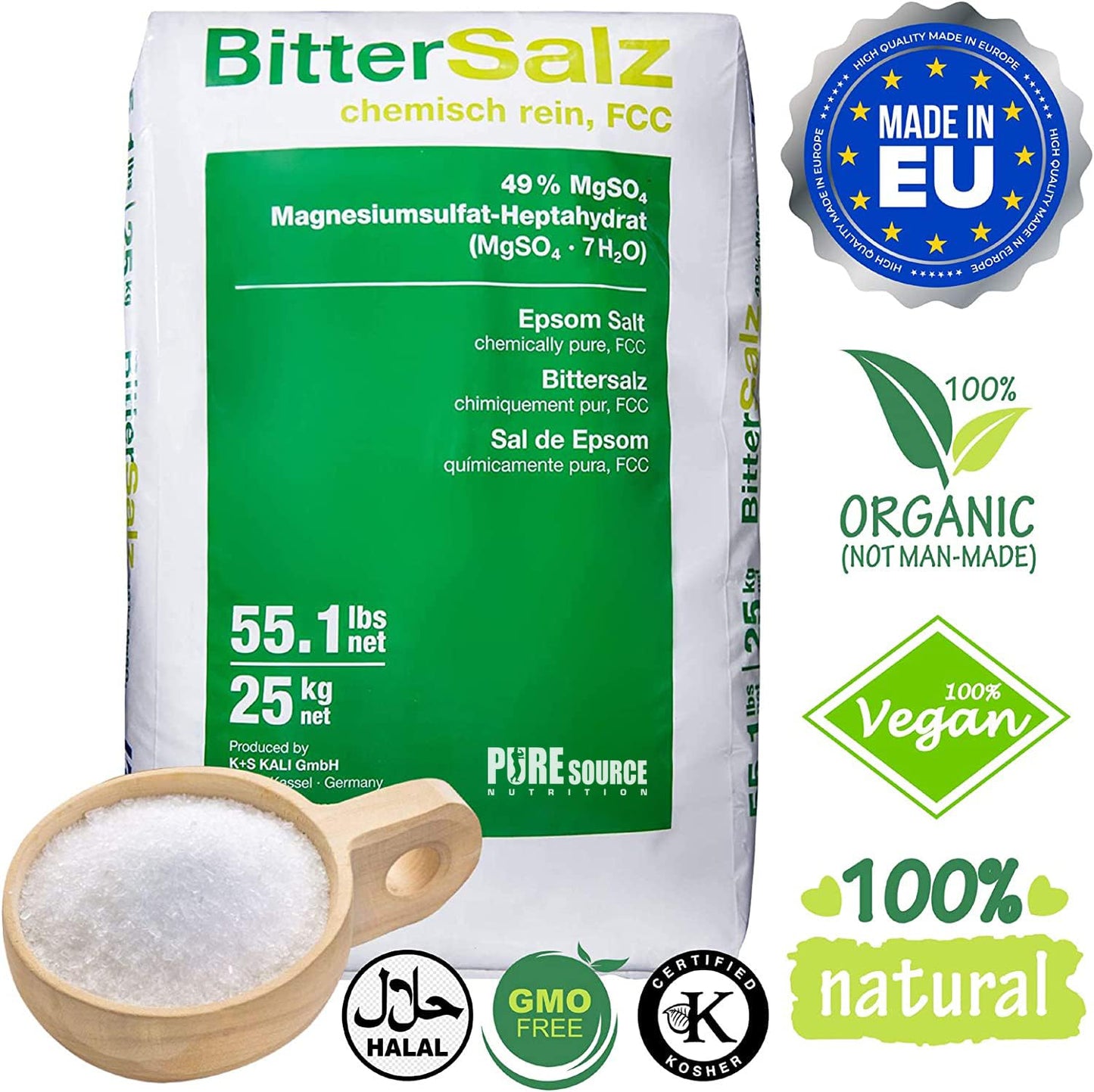 Epsom Salt FCC Grade - 25Kg