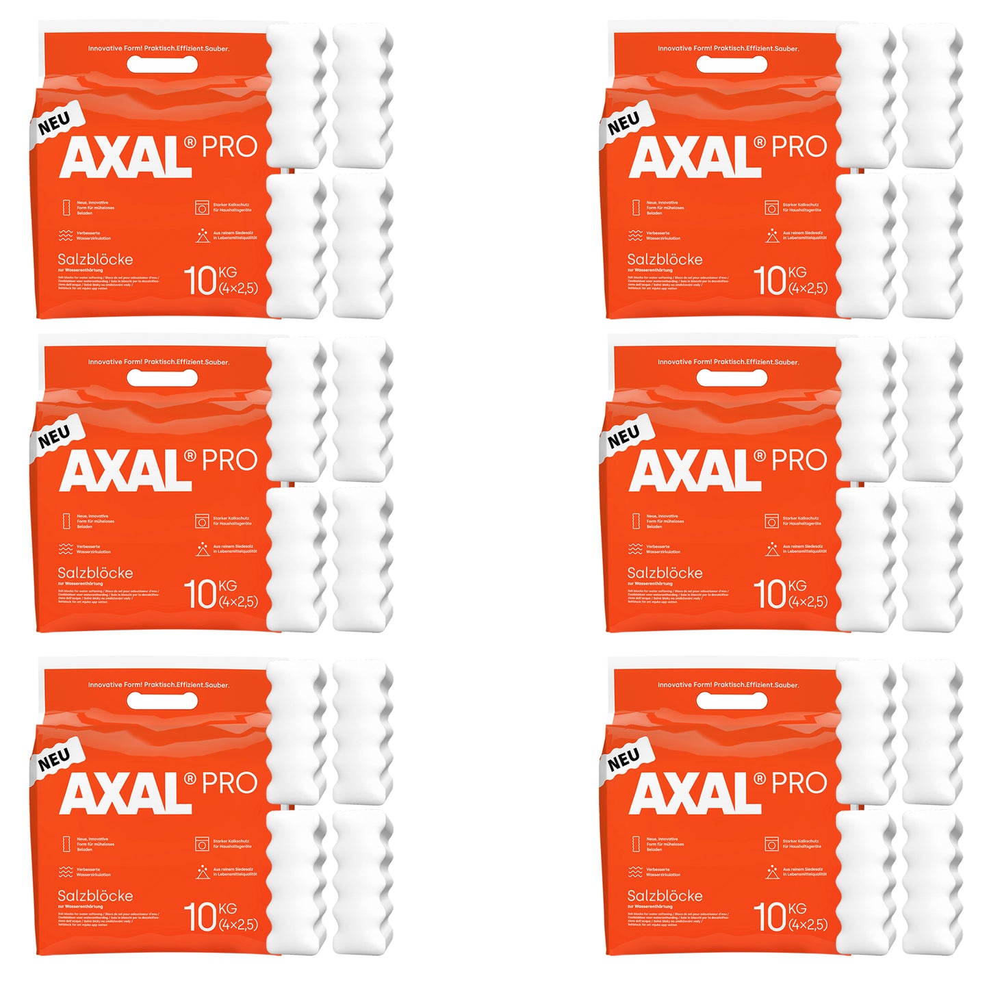 AXAL PRO Vacuum Salt Blocks 4x2.5kg Bag