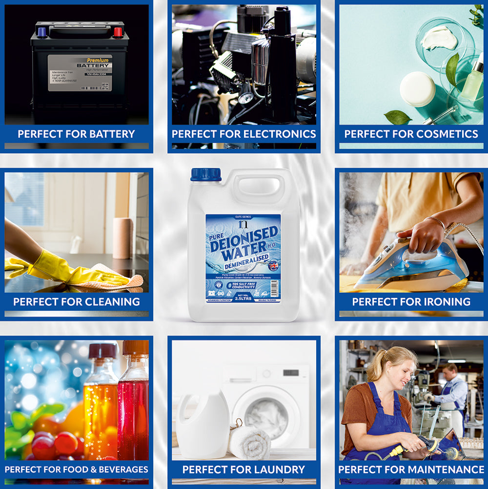 Pure Deionised Water 1L , 2.5L , 5L