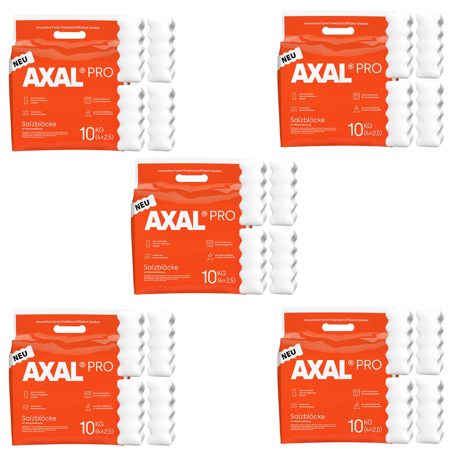 AXAL PRO Vacuum Salt Blocks 4x2.5kg Bag