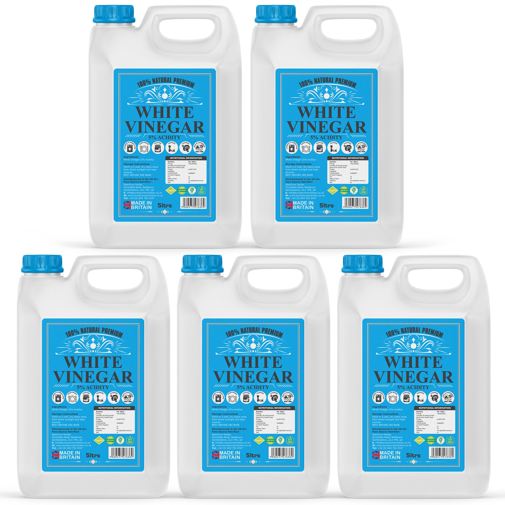Pure Source Nutrition White Vinegar 5% Strength - Blue Label
