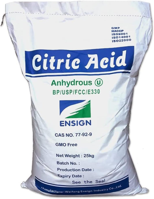 Citric Acid Anhydrous FCC Fine Powder 25Kg