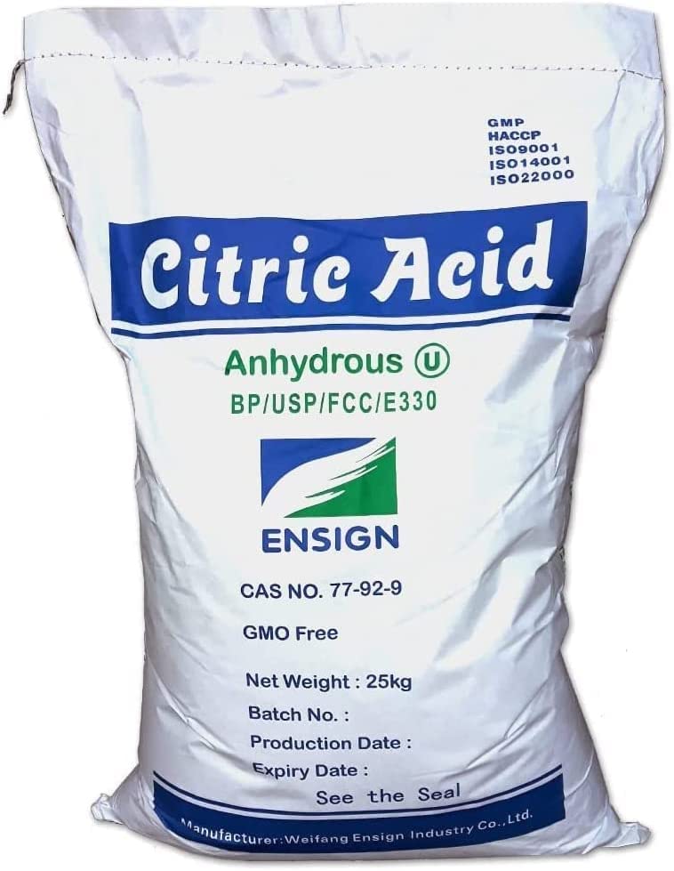 Citric Acid Anhydrous FCC Fine Powder 25Kg