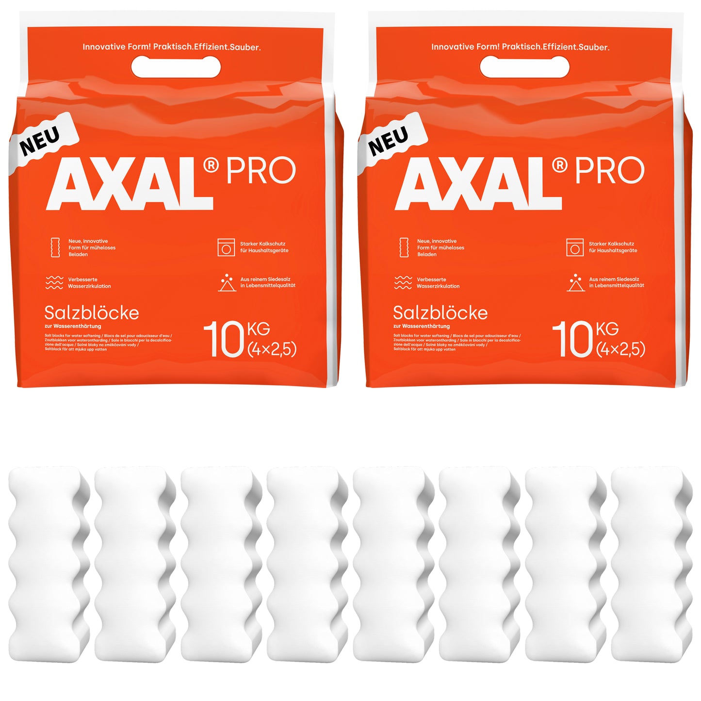 AXAL PRO Vacuum Salt Blocks 4x2.5kg Bag