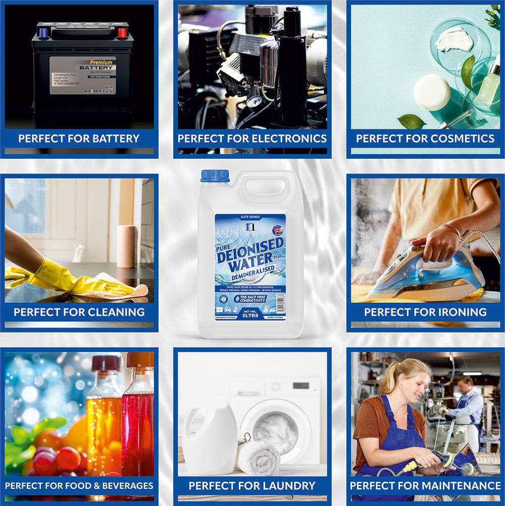 Pure Deionised Water 1L , 2.5L , 5L