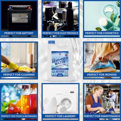 Pure Deionised Water 1L , 2.5L , 5L