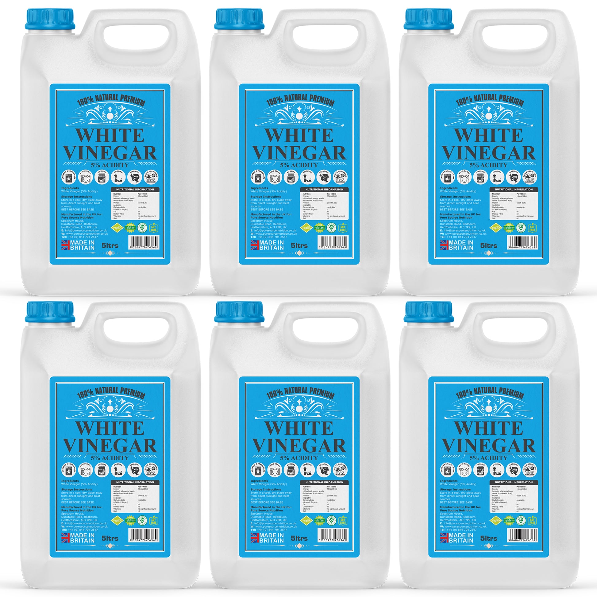 Pure Source Nutrition White Vinegar 5% Strength - Blue Label