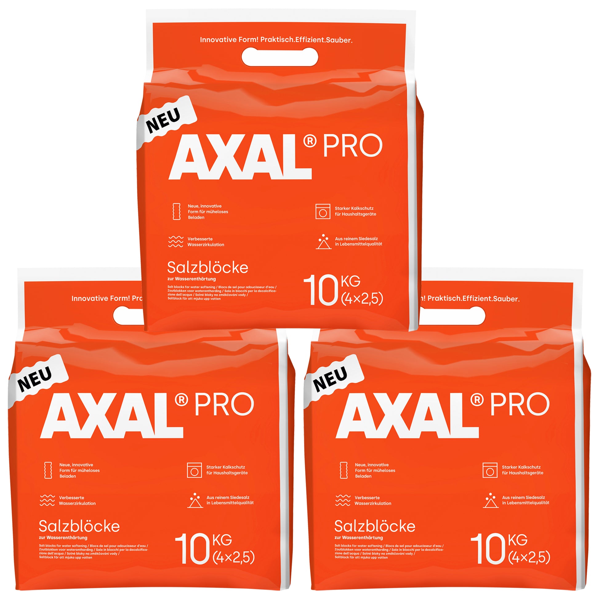 AXAL PRO Vacuum Salt Blocks 4x2.5kg Bag