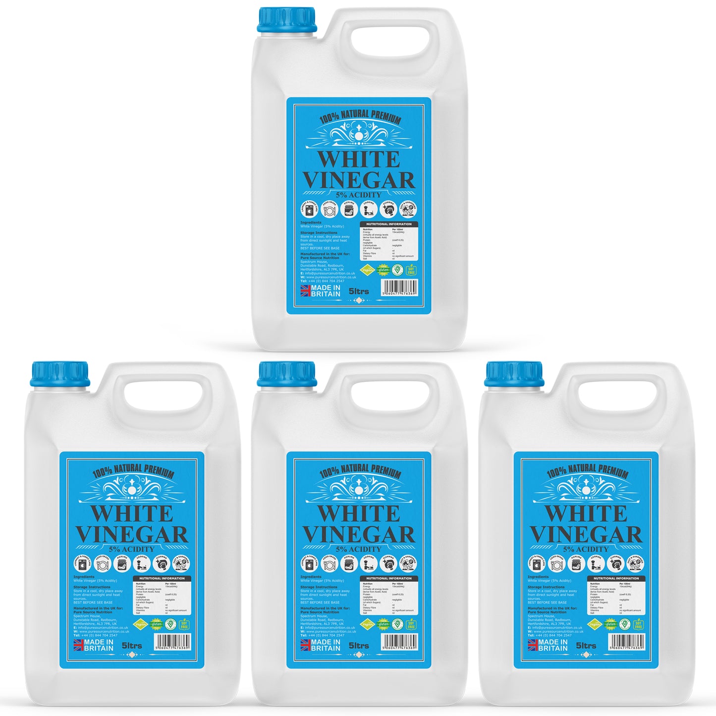 Pure Source Nutrition White Vinegar 5% Strength - Blue Label