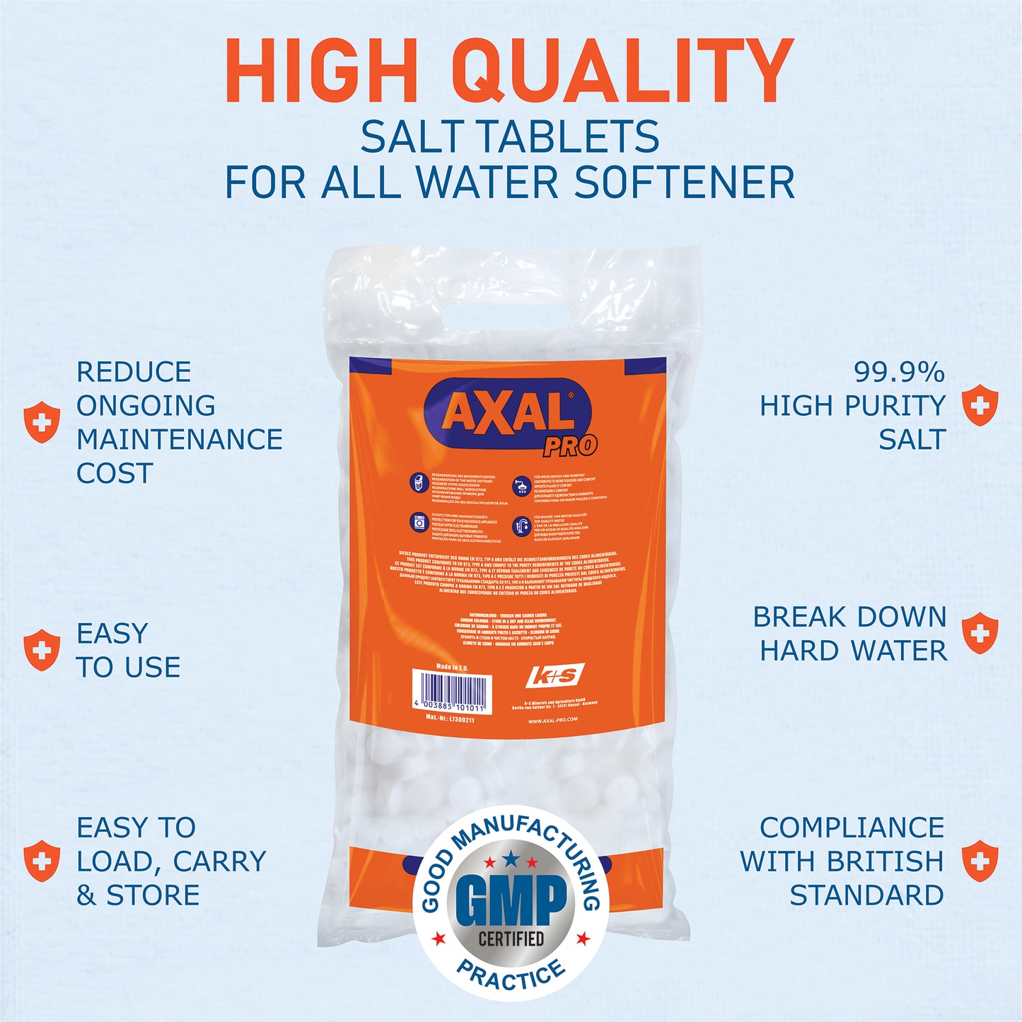 AXAL PRO Vacuum Salt Tablets 10kg Bag