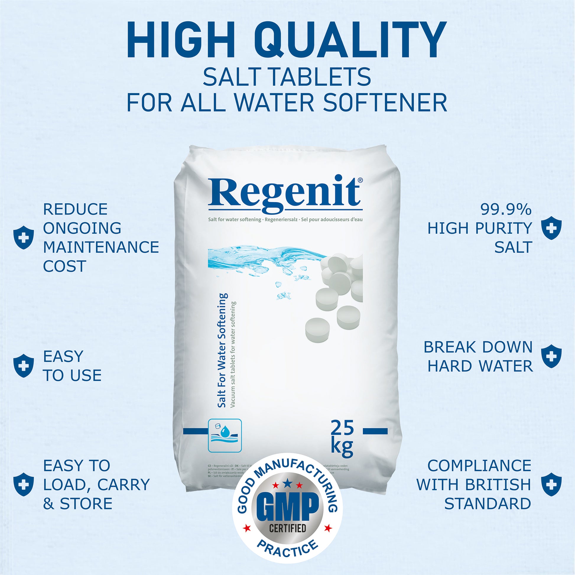 REGENIT Vacuum Salt Tablets 25kg