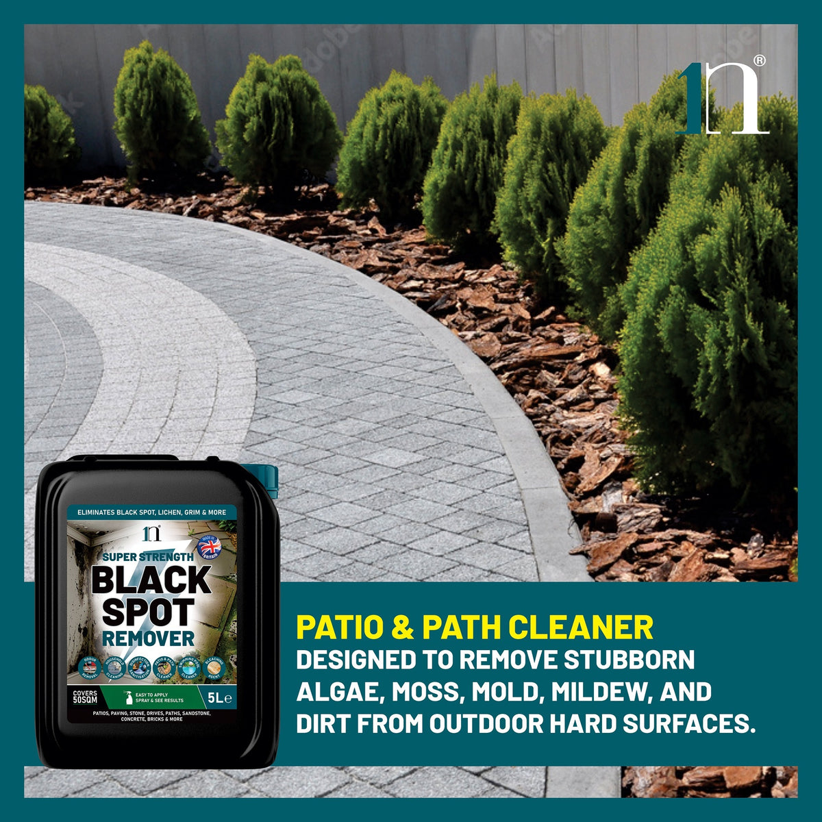 Super Strength Black Spot Remover 5L – Patio, Path & Paving Cleaner