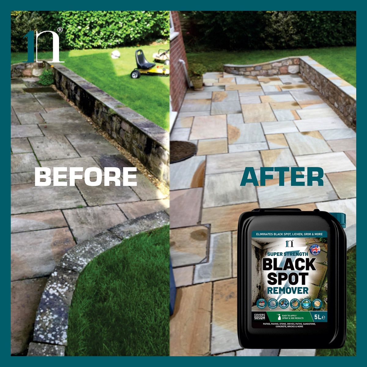 Super Strength Black Spot Remover 5L – Patio, Path & Paving Cleaner