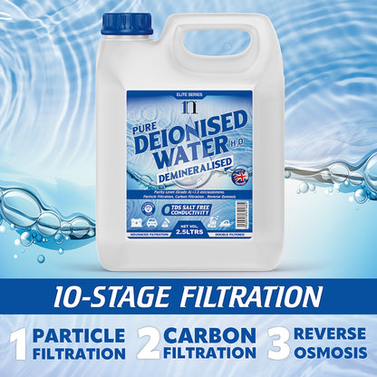 Pure Deionised Water 1L , 2.5L , 5L