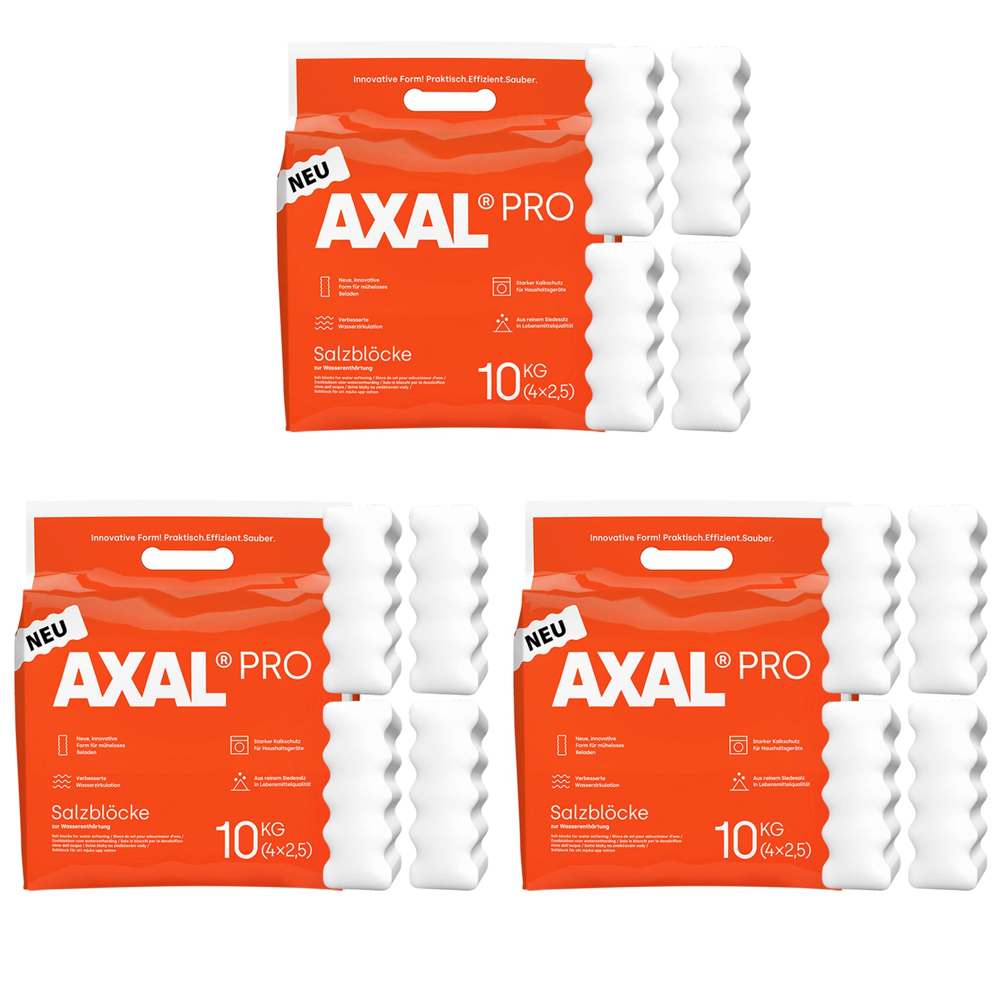 AXAL PRO Vacuum Salt Blocks 4x2.5kg Bag