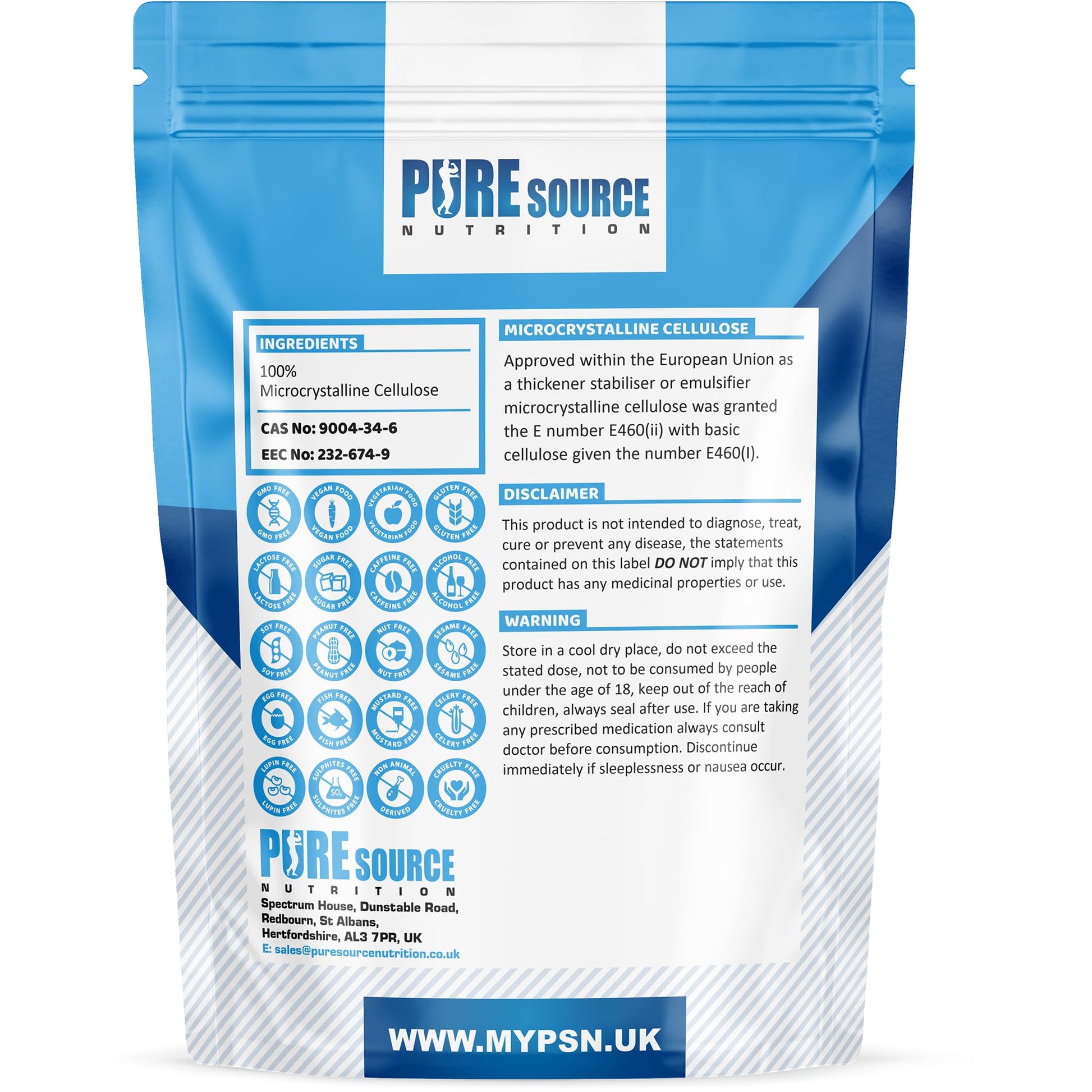 Microcrystalline Cellulose 25KG