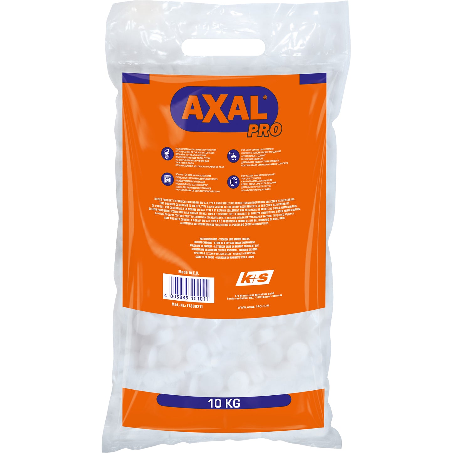 AXAL PRO Vacuum Salt Tablets 10kg Bag