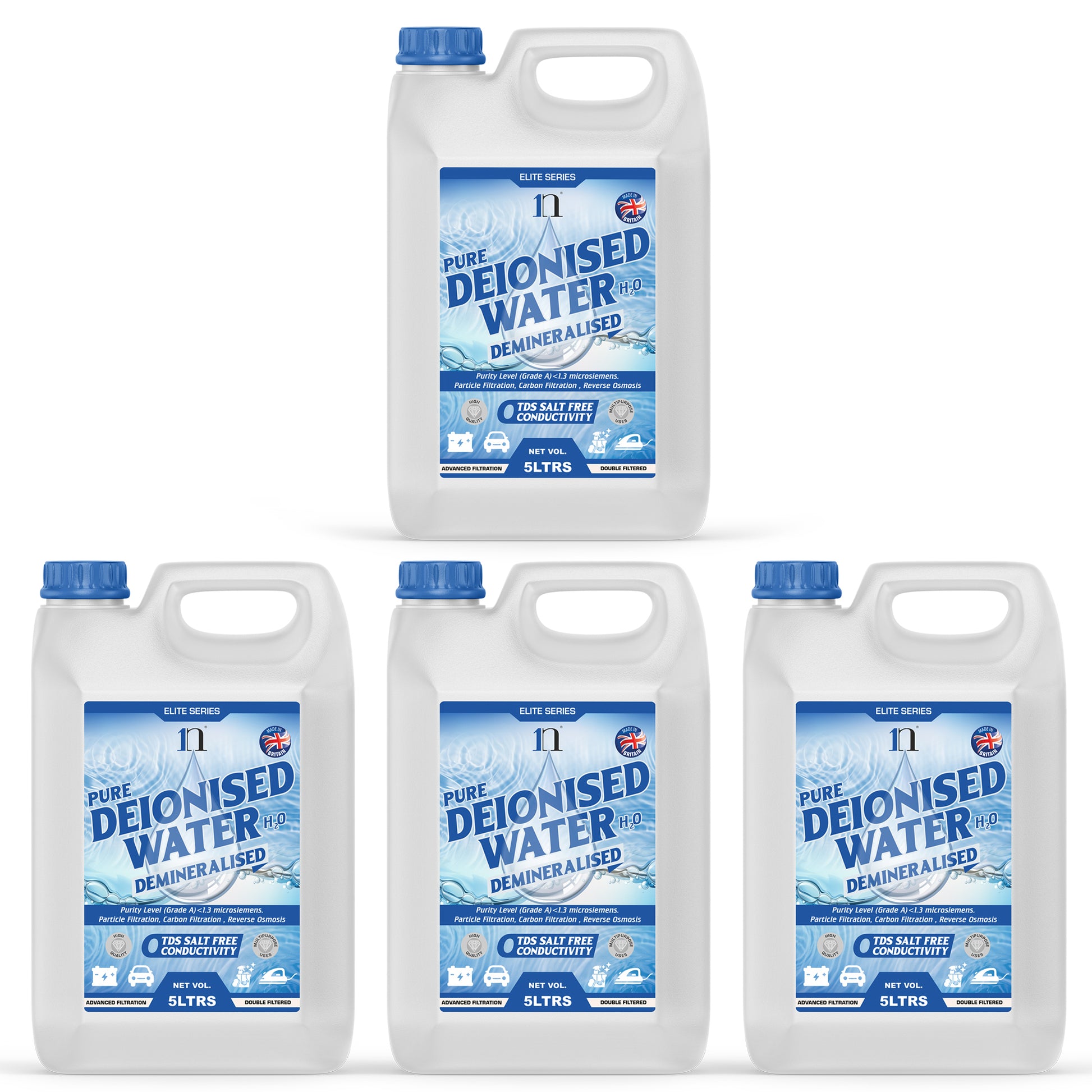 Pure Deionised Water 1L , 2.5L , 5L