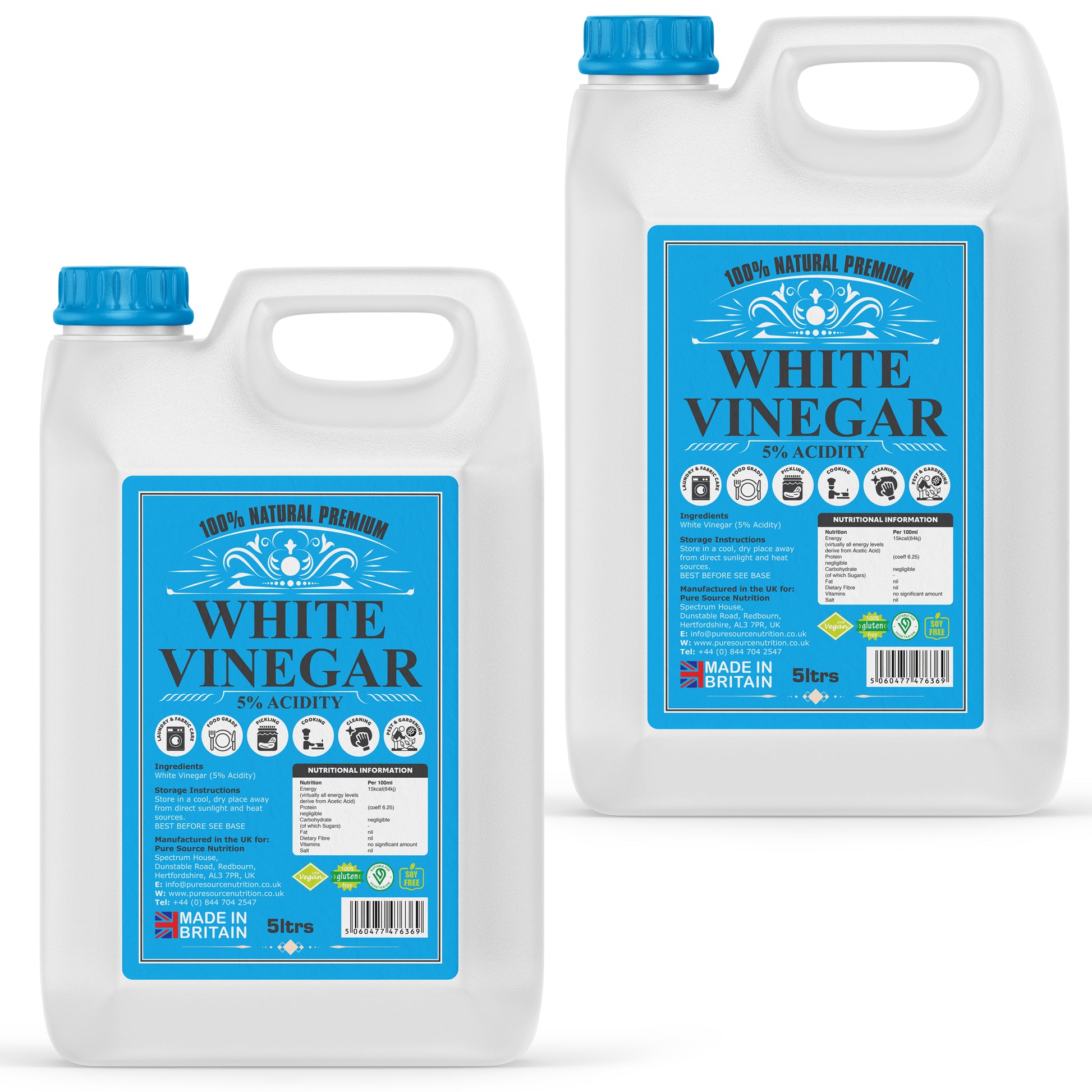 Pure Source Nutrition White Vinegar 5% Strength - Blue Label